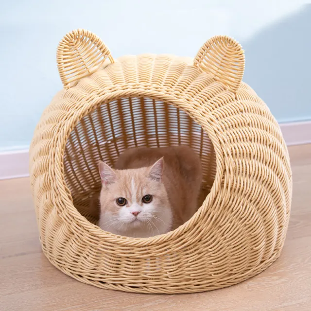 Semi enclosed Pet Shelter Hand knitted Cat House 3 Style - Shop at LoveMi
