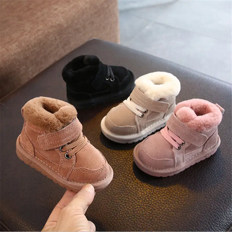 Cute Velcro Baby Boots Simple Soft Snow
