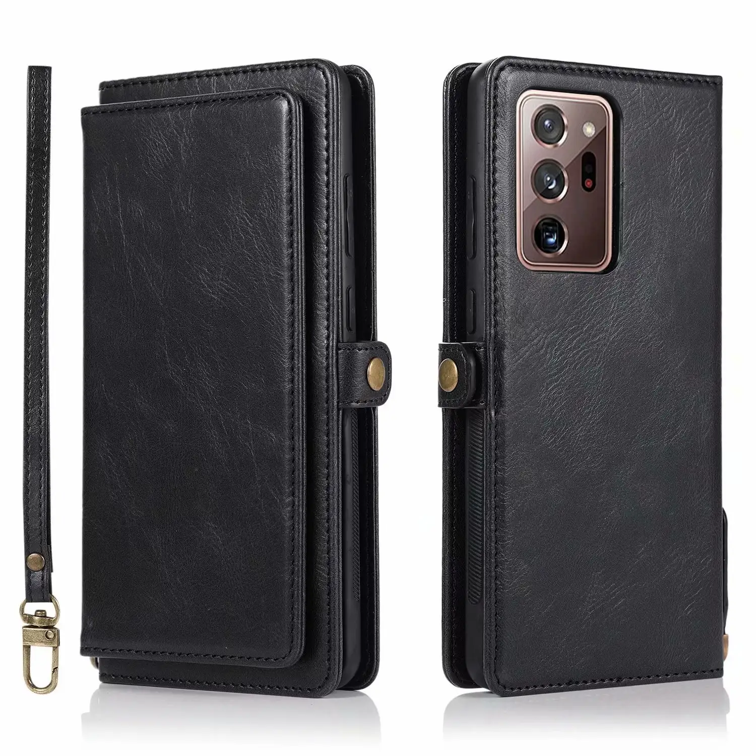 S21 Doka Phone Case S21 Crazy Horse Pattern Magnetic Buckle Leather Case