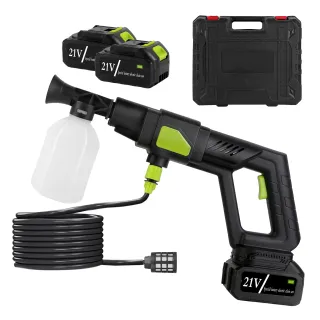 1Set Cordless Pressure Washer For Garden Portable Electric Power Washer High Pressure Water Sprayer 435PSI Car Washer Cleaner With 6 In 1 Nozzle Foam Bottle Filter 15000mAh 21V Bat