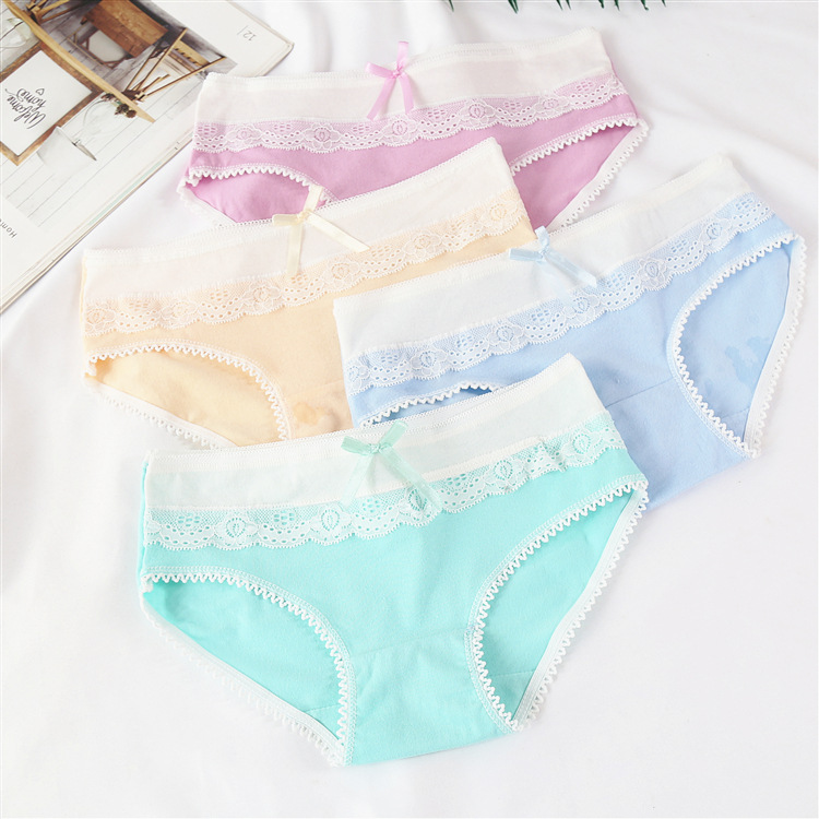 Title 11, Candy Color Cotton Ladies Cute Bow Panties