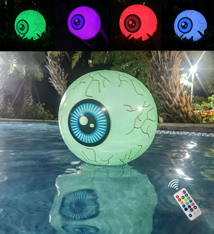 Ballon gonflable œil lumineux LED télécommande Halloween 3