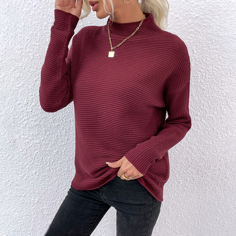 Title 6, Strickpullover Amazon New Solid Color High Neck...