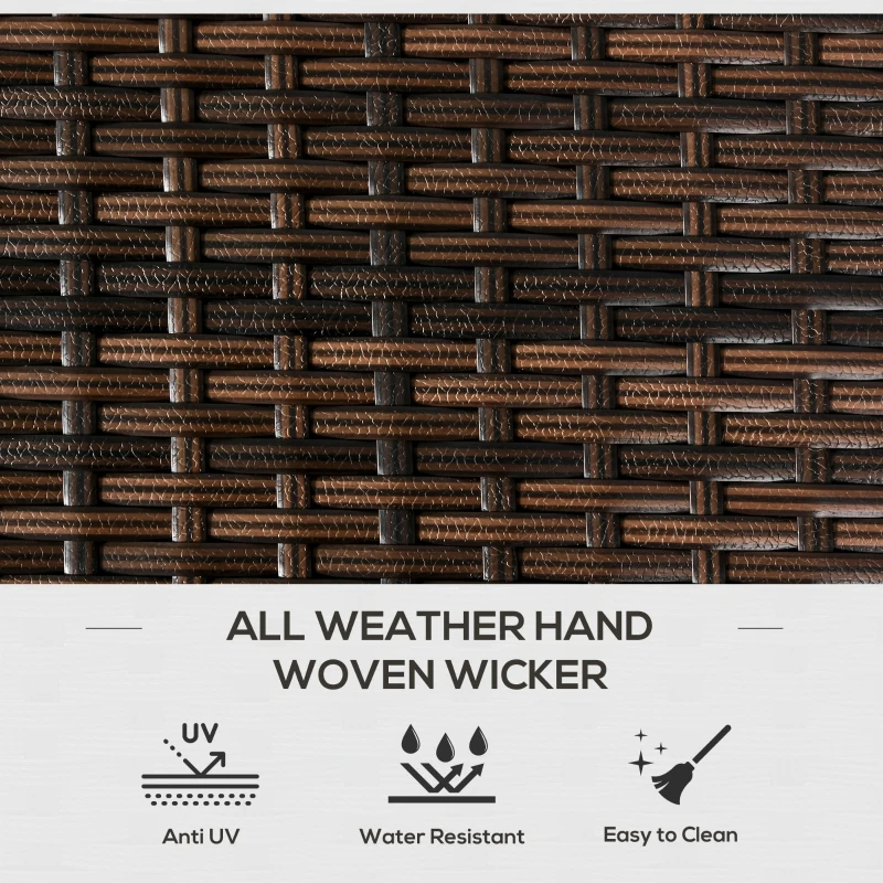 Outdoor Deck Box & Shoe Storage, PE Rattan Wicker Towel Rack With Liner For Indoor, Outdoor, Patio Furniture Cushions, Pool, Garden Tools, Brown