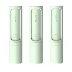 Rotating Cylinder Sticker Roller Electrostatic Brush Hair Removal Artifact Pet Hair Removal Brush Clothes Sticky Brush Hair Remover - Green 3Pcs - View 1