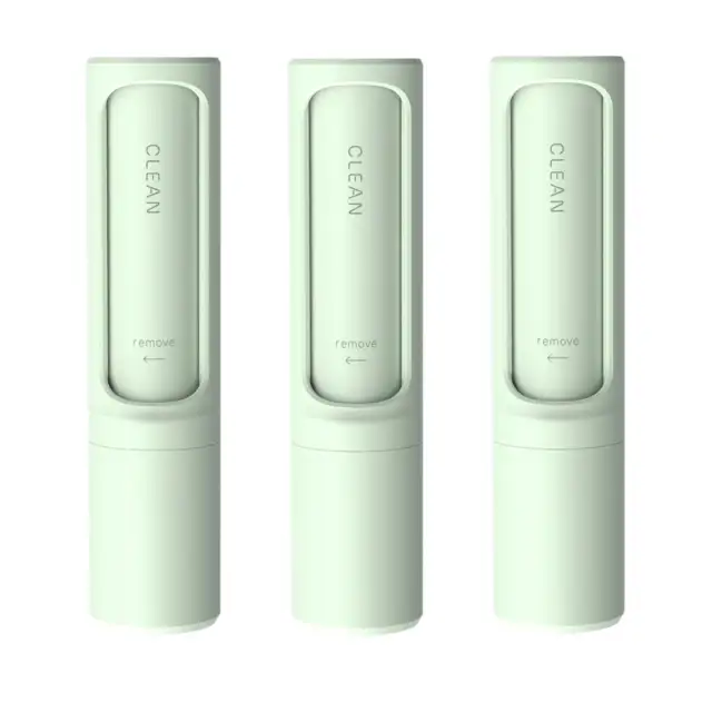 Rotating Cylinder Sticker Roller Electrostatic Brush Hair Removal Artifact Pet Hair Removal Brush Clothes Sticky Brush Hair Remover Green 3Pcs - Shop at LoveMi