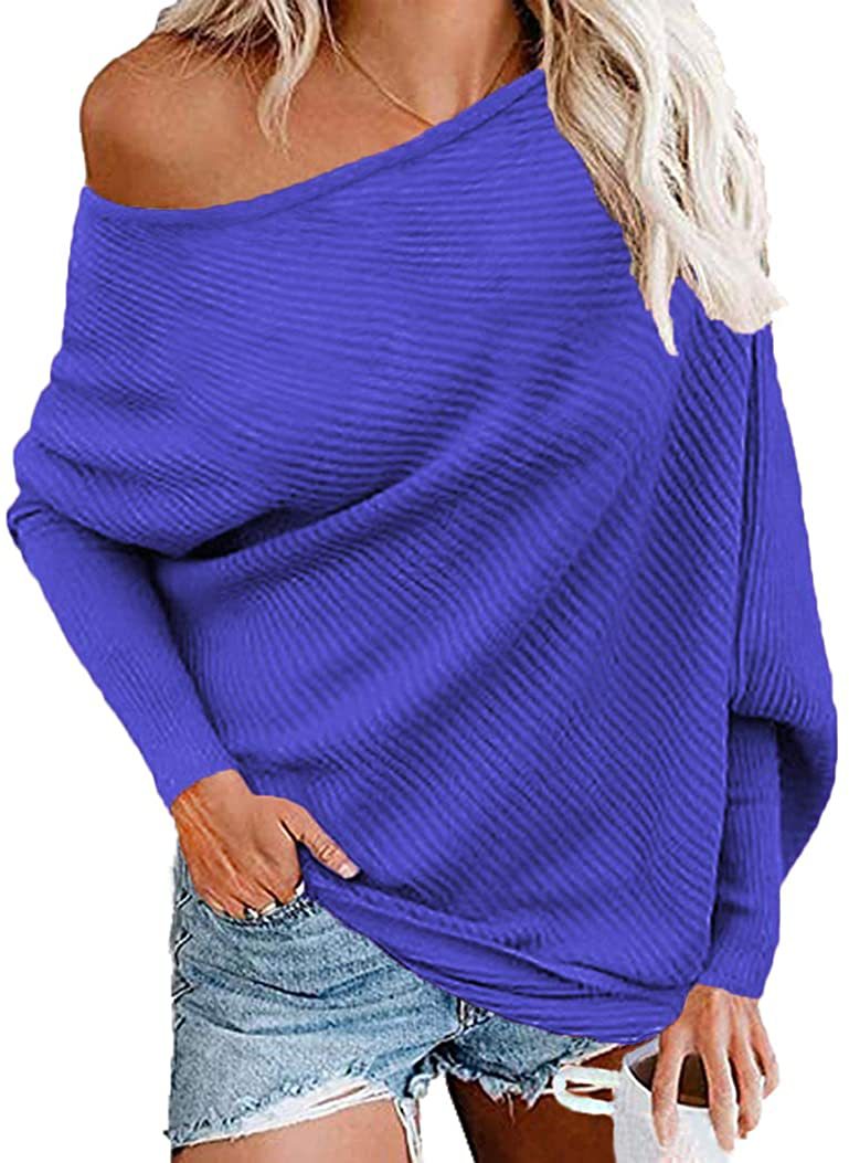 Title 8, Damen Winter Pullover mit sexy One-Line-Ausschn...