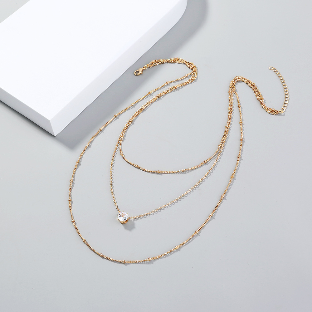 Refreshing And Shiny Round Zircon Pendant Simple