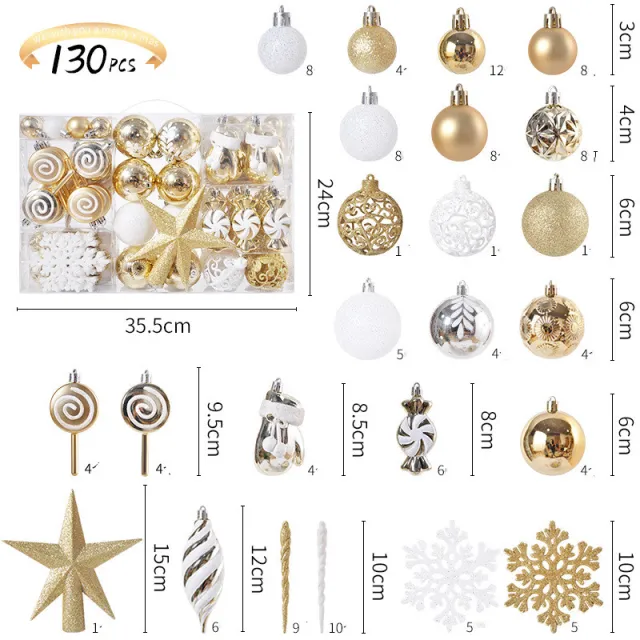 Of Special shaped Ornaments Christmas Hanging Decoration Ornaments Gold - Shop at LoveMi