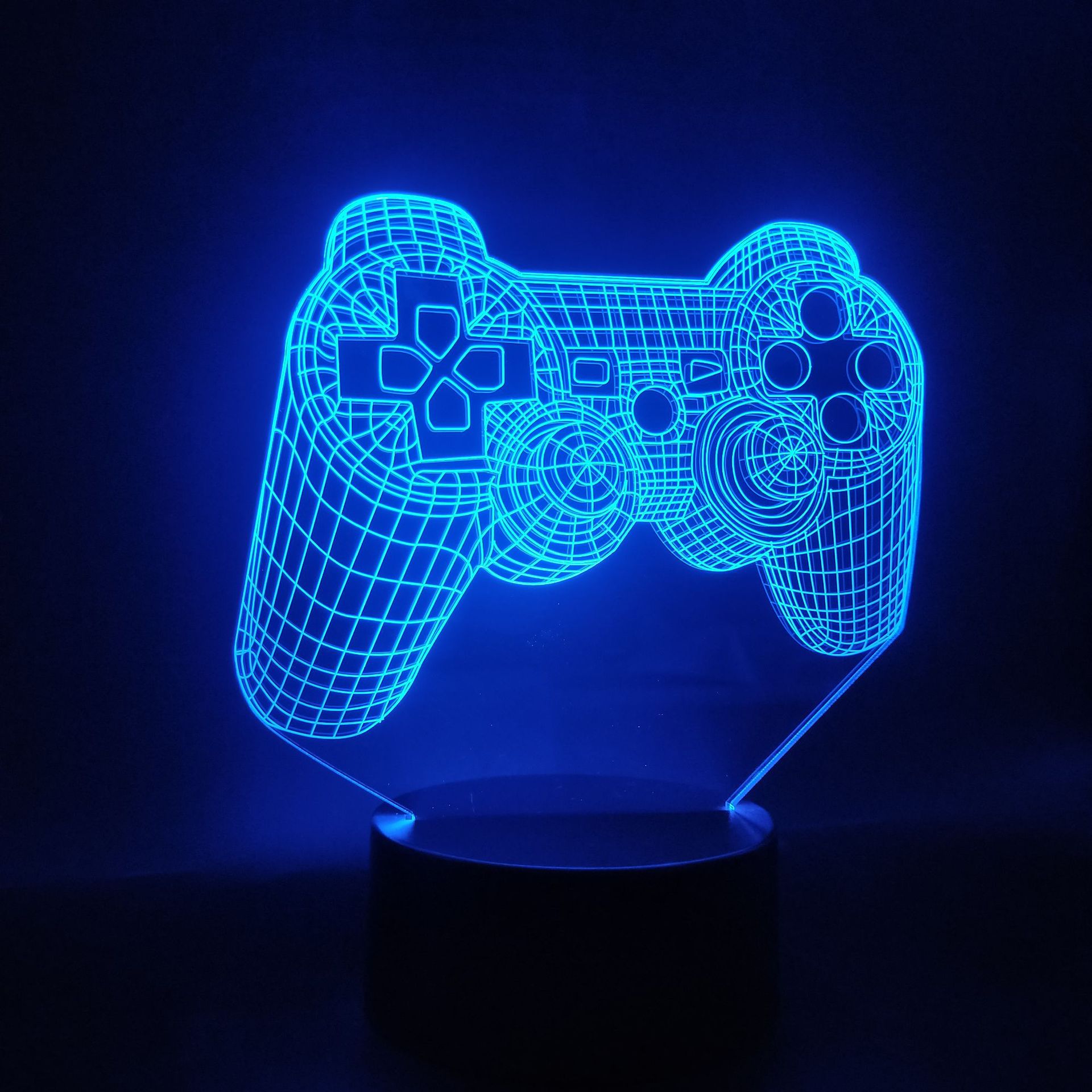 Title 3, Lampe de nuit créative avec manette de jeu 3D p...