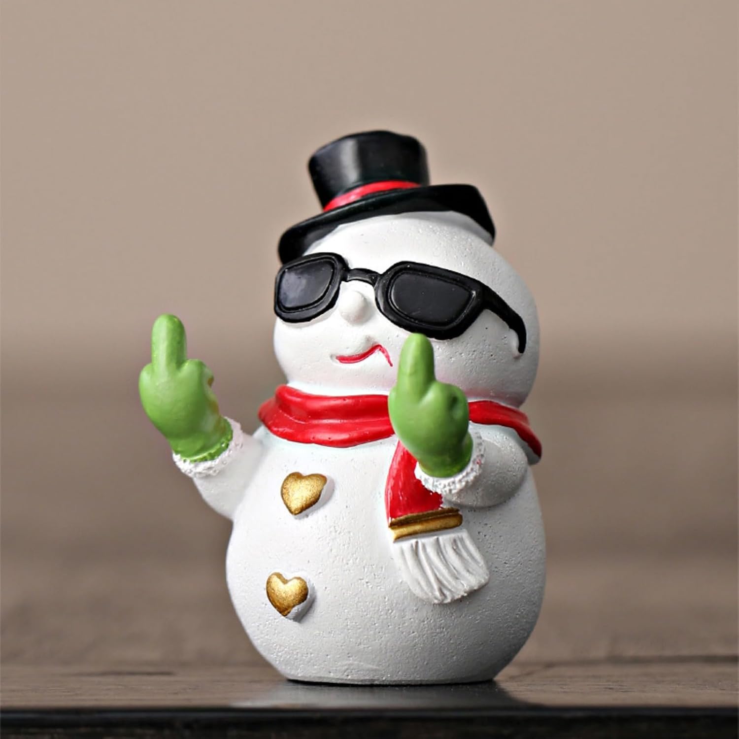 Funny Santa Snowman Figurine, Christmas Tabletop Decor & Gift