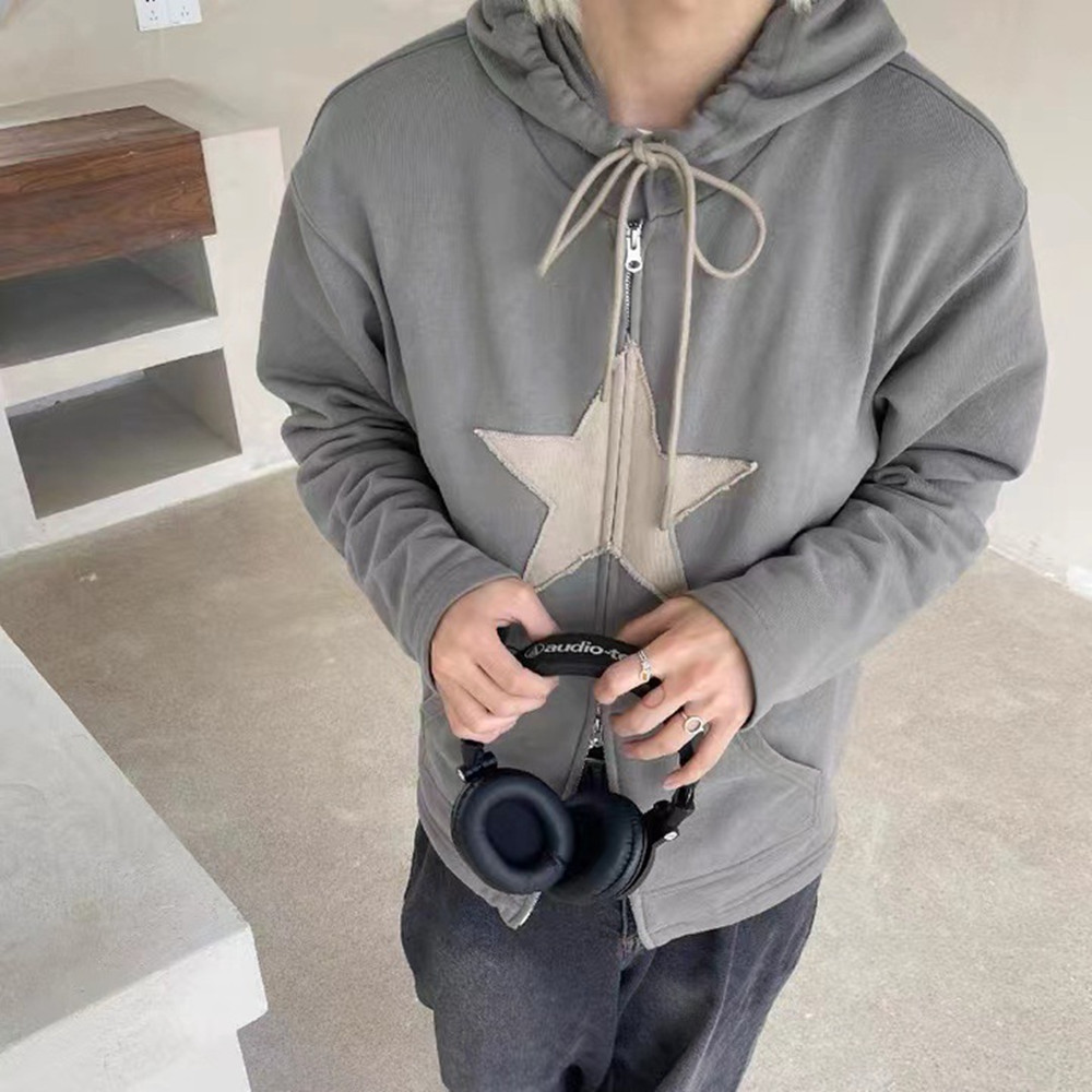 Couple's Fleece Five-pointed Star Contrast Design Sweater