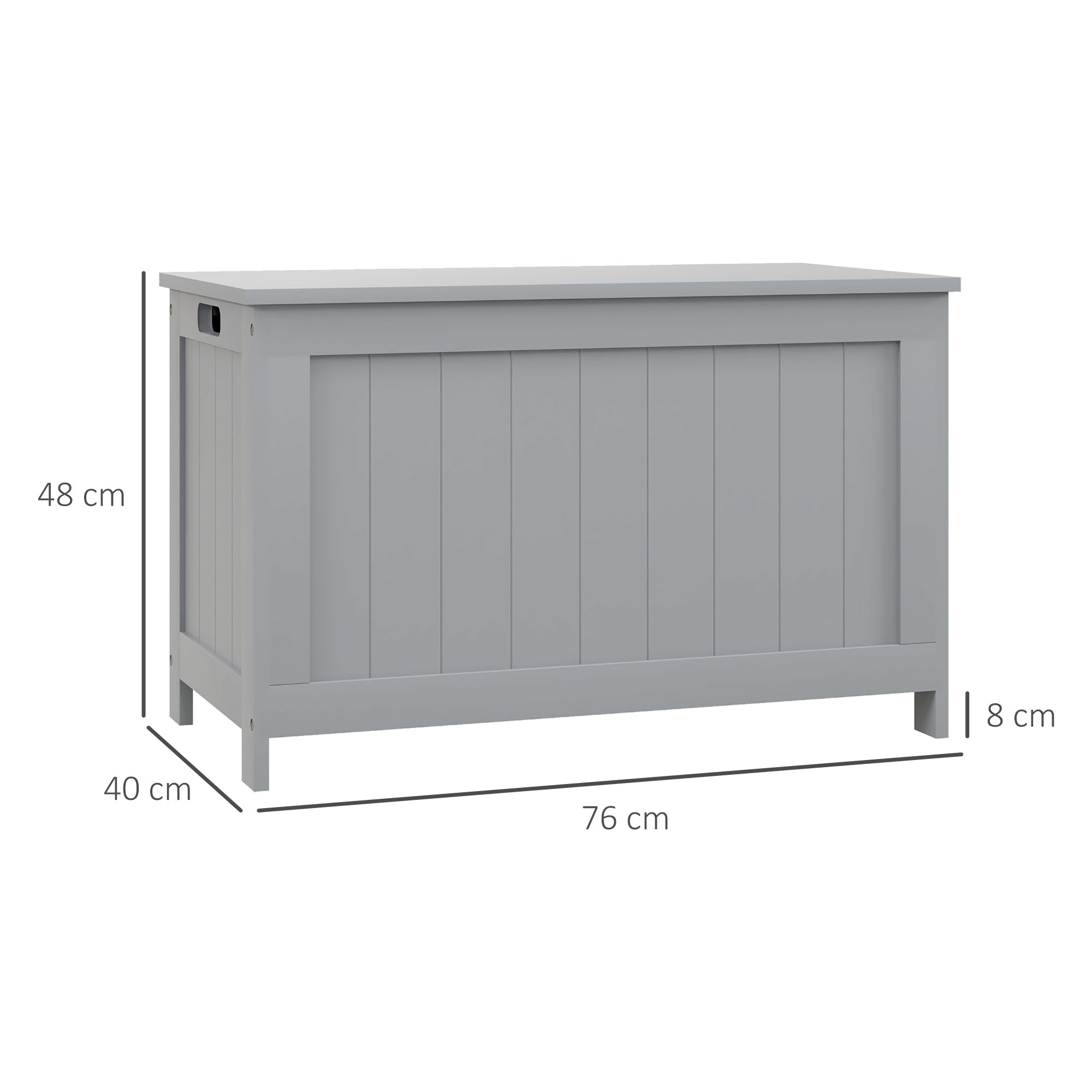 Storage Box, Modern Style, With 2 Safety Hinges And Hollow Handles, Wooden Toy — image 4