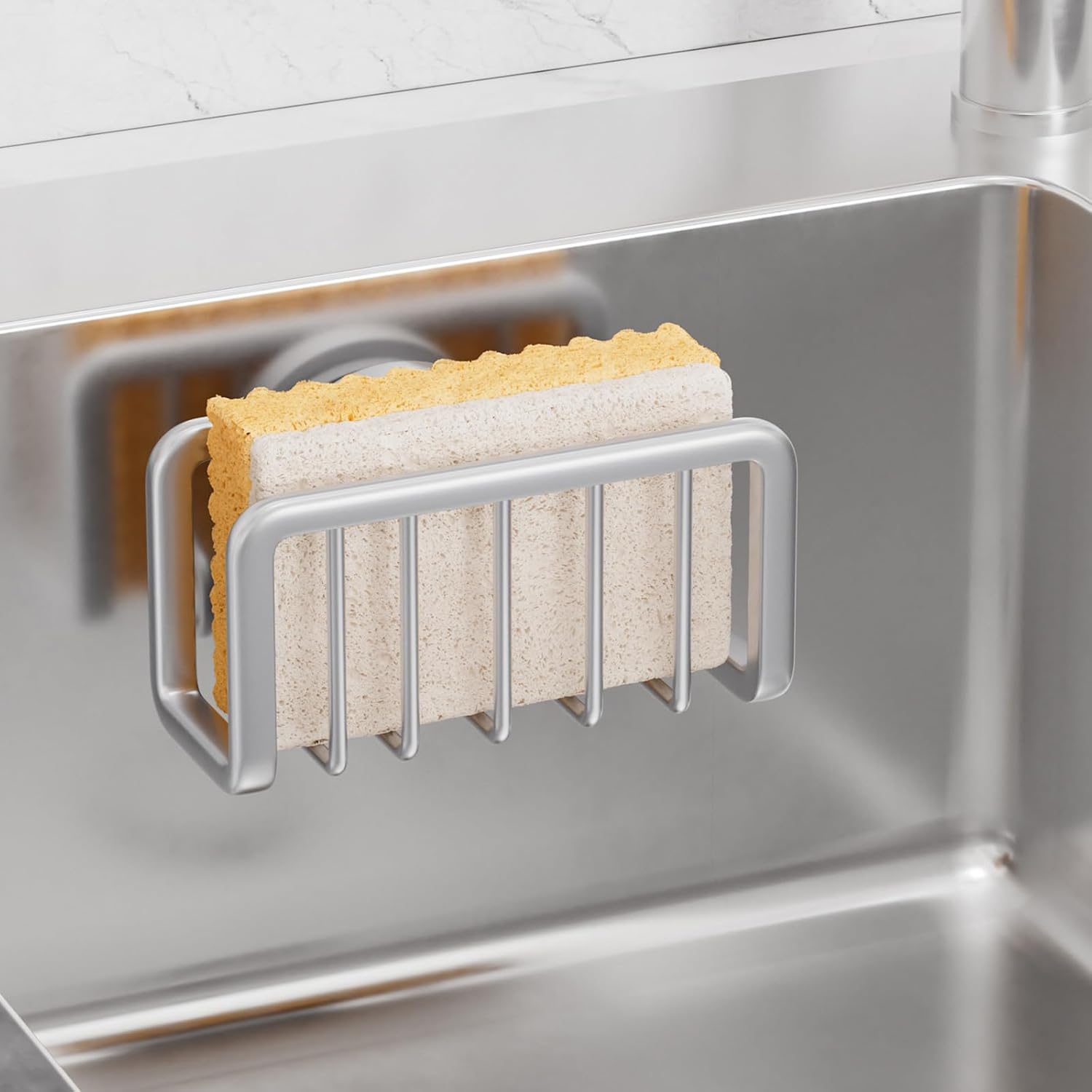 Rustproof Kitchen Sink Sponge Holder With Suction Cup