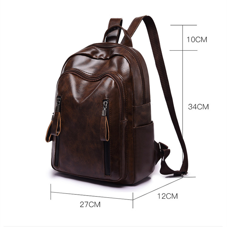 Title 1, Soft Leather Fashion Ladies Backpack College Style