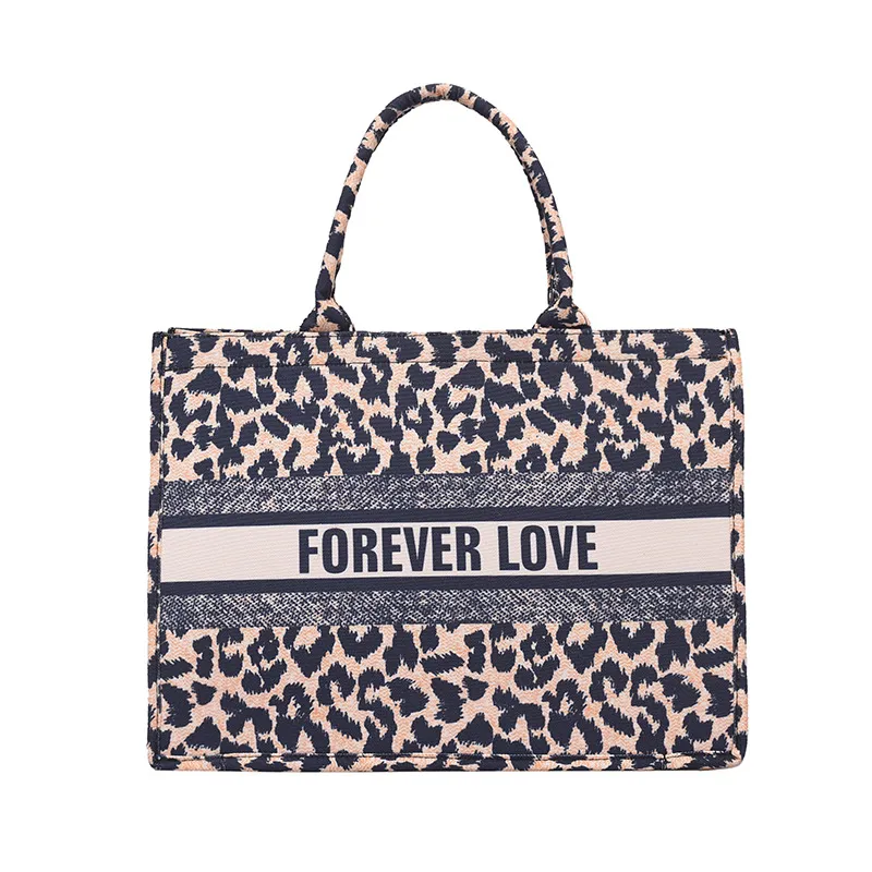 Leopard Print Handbag Korean Style Large Capacity Shoulder Bag - Leopard