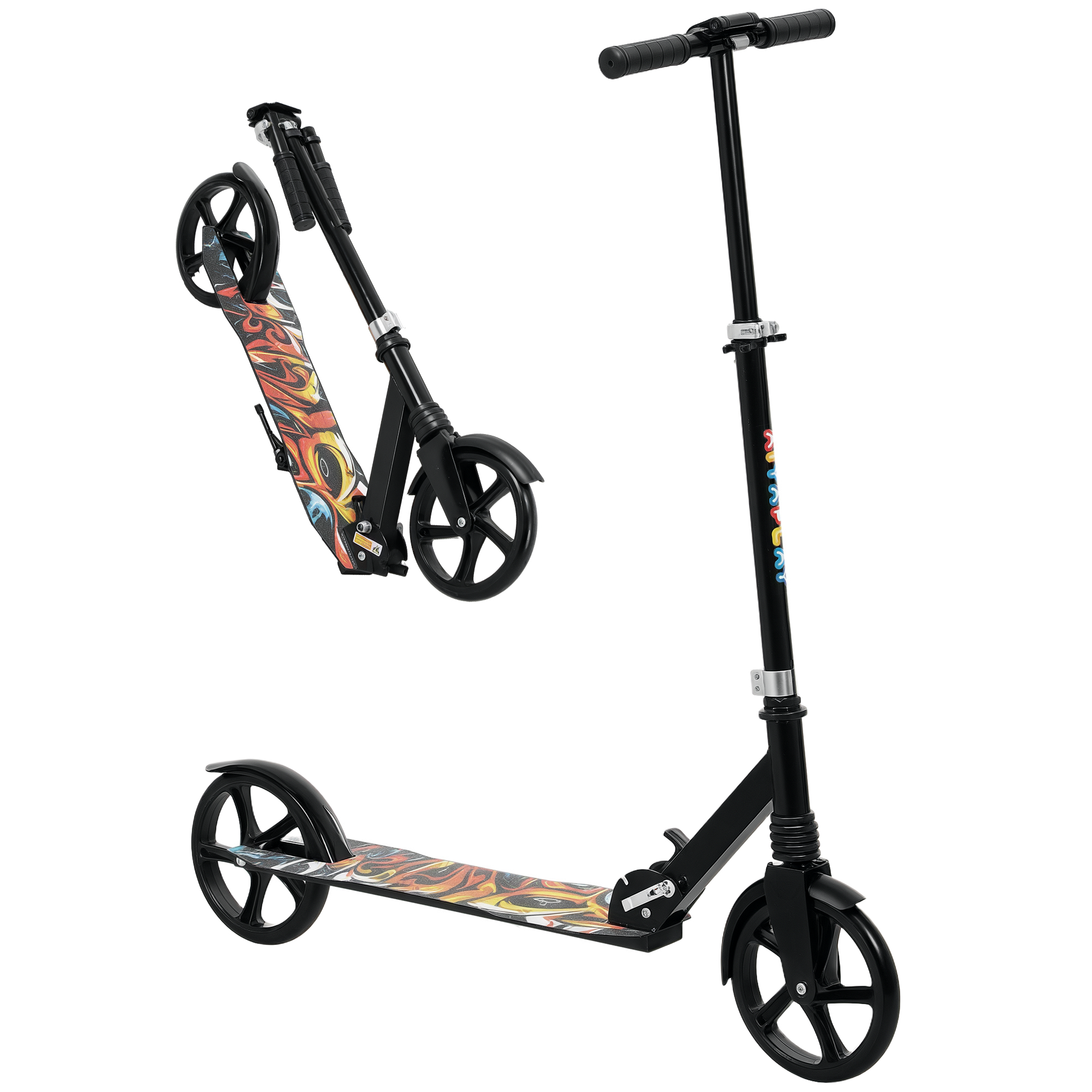 Foldable Children's Scooter With Adjustable Handlebars, 200mm Large Wheels — image 6