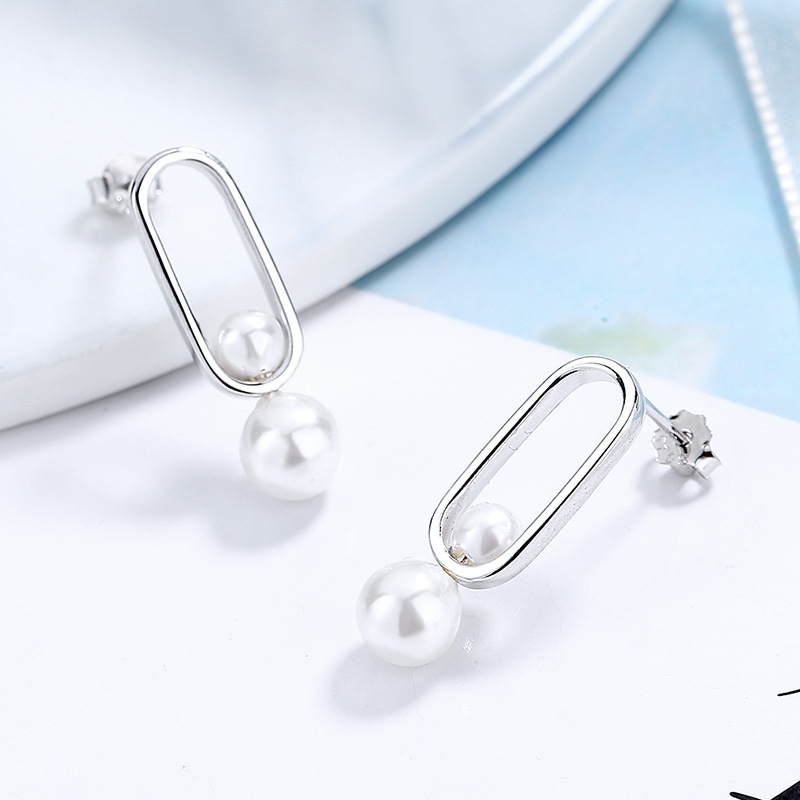 S925 Sterling Silver Fashion Pearl Earrings