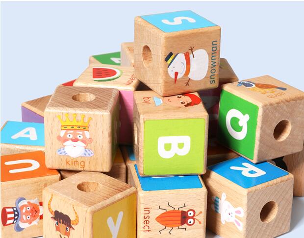 Title 7, Puzzle Building Block Beech 26 Letters Vhirlvin...