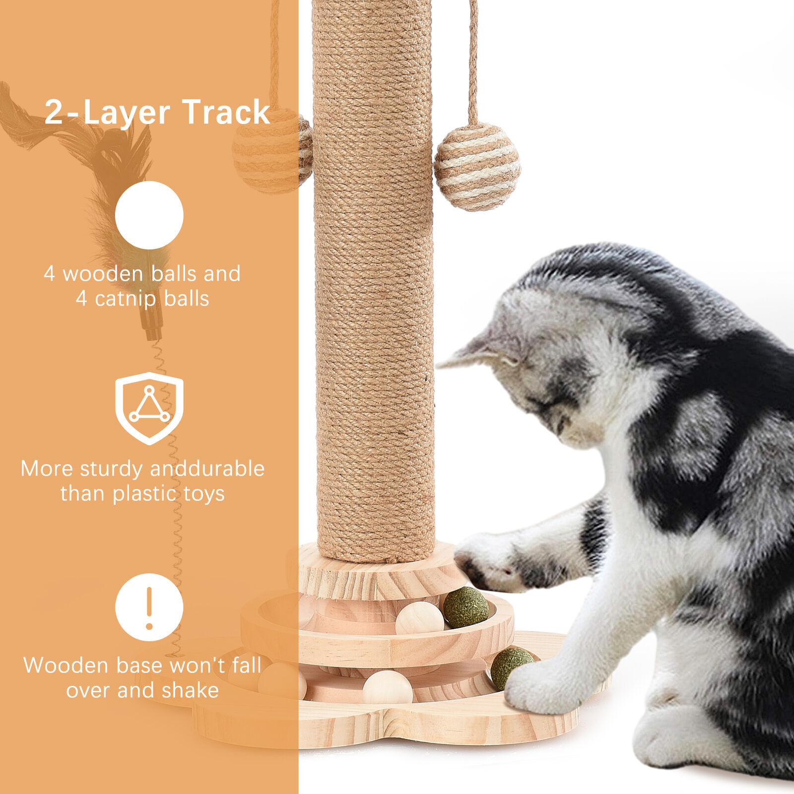 Large Cat Tree Scratching Post Pet Climbing Tower Kitten Activity Centre Kitten