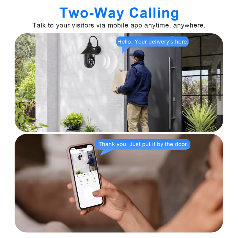 Light Bulb Security Camera 2.4GHz 5G WiFi Outdoor, 1080P E27 Light Socket... 3