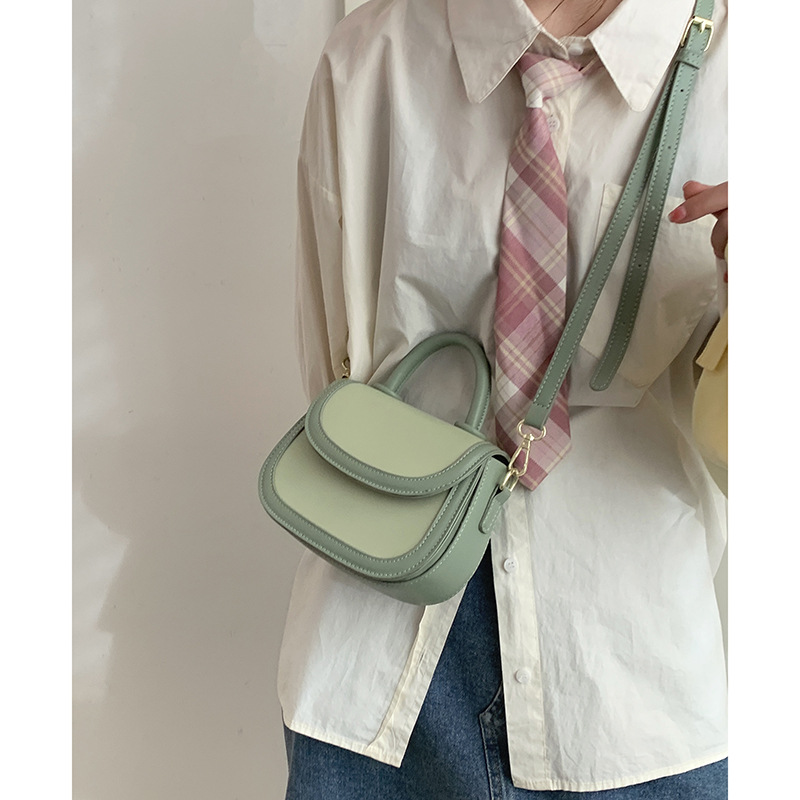 Versatile Crossbody Bag Women's Fashion Contrast Color