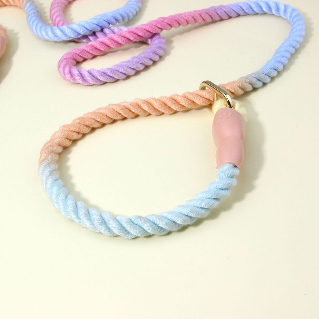 1Pc 150cm Gradient Colors Handmade Braided Rope Training Leash For Dogs — image 9