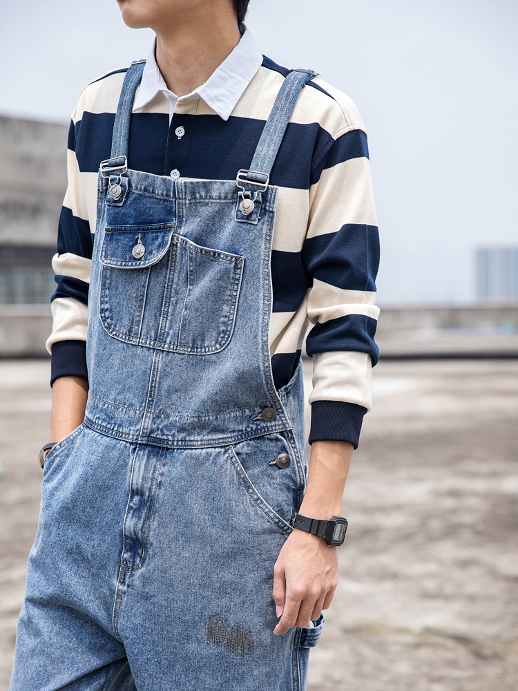 Loose Straight Leg Comfortable Multi-pocket Overalls