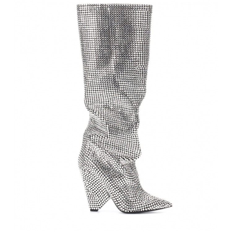 Title 3, Glitzernde High-Heel Overknee-Stiefel für Clubb...