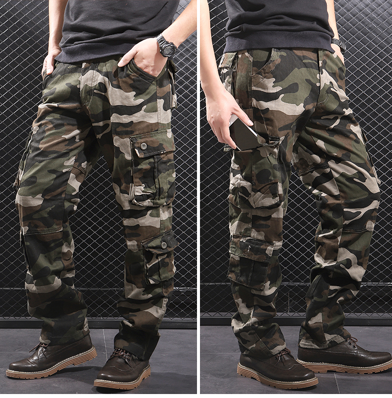 Title 4, New Multi Pocket Black And Gray Camouflage Over...