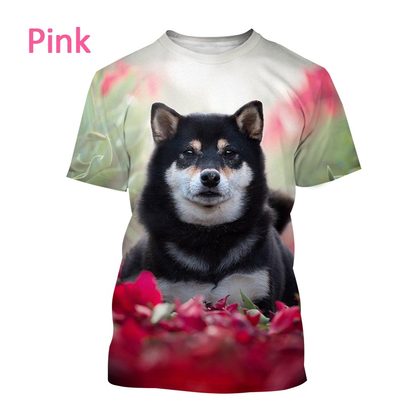 Dog 3D Print Short Sleeve T-Shirt