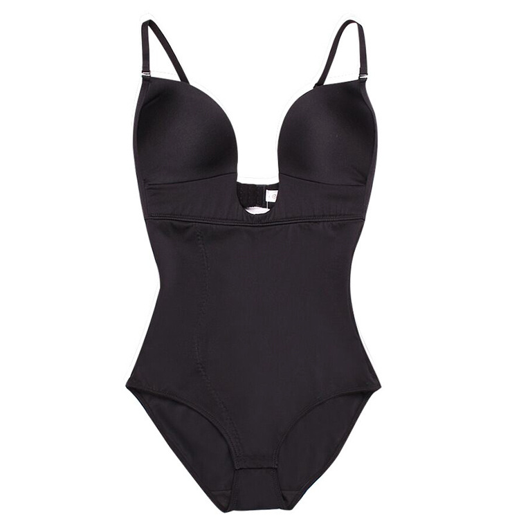 New One piece Body Shaper U shaped Breast Support Belly Dress Wedding Party Female Corset Black - Shop at LoveMi