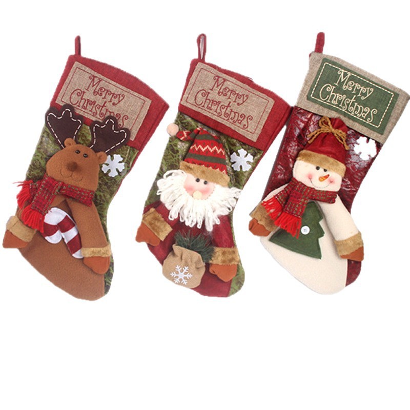 Large Christmas Stocking Set Of 3, Extra Big Festive Xmas Stockings For Family — image 7