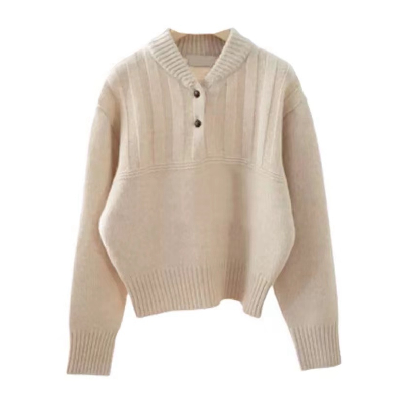 Autumn And Winter Warmth Pullover Niche Lapel Tops Female Winter