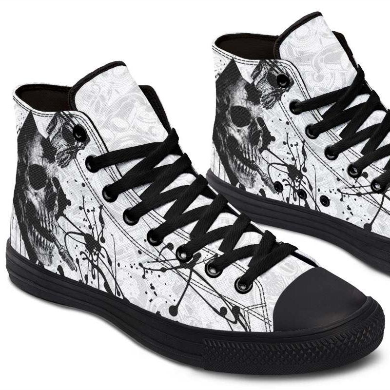 Printed Couple High-top Canvas Shoes