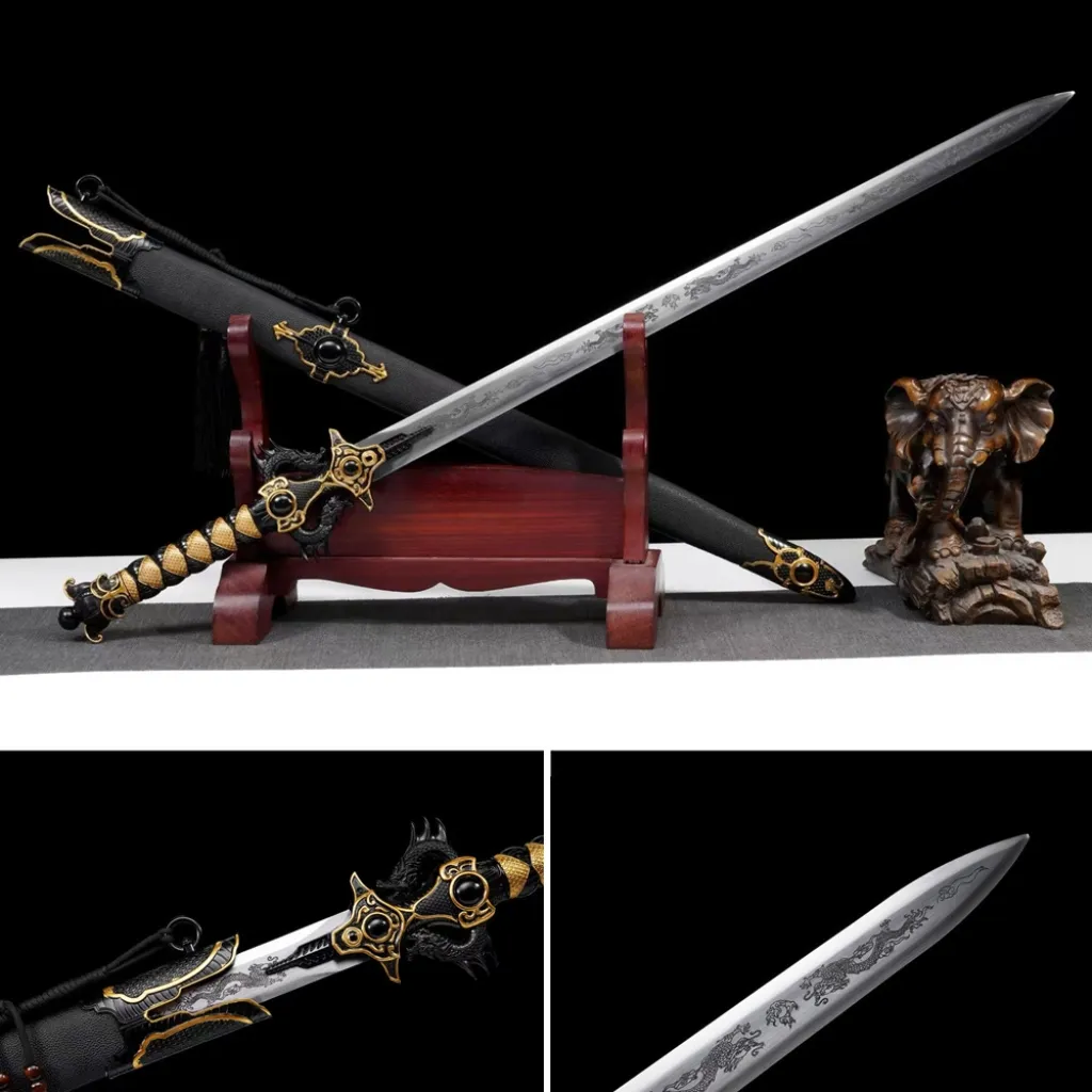 Integrated High Manganese Steel Battle Sword Unsharpened