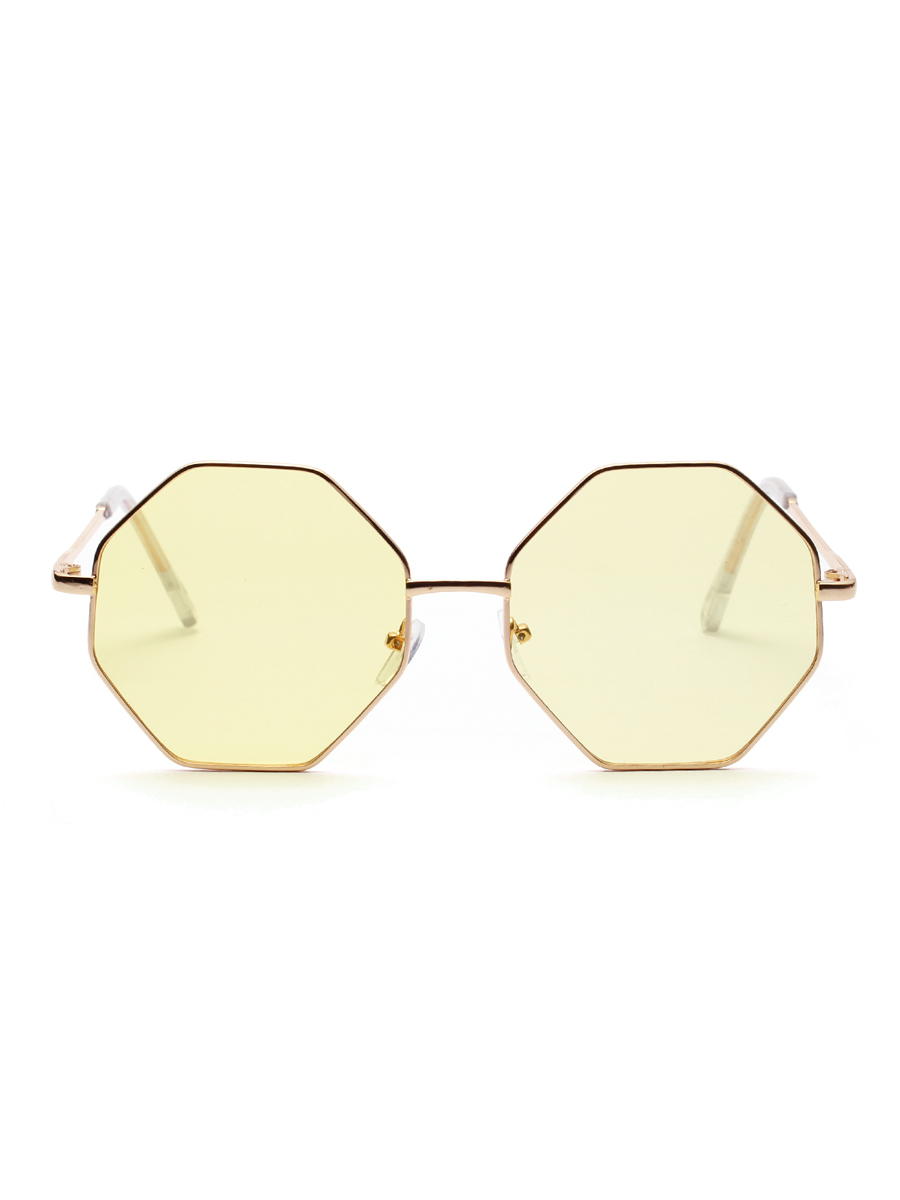 Diamond Polygon Color Clear Lens Sunglasses - Image 5