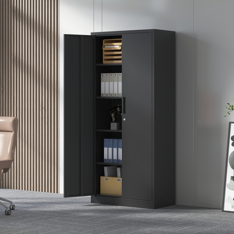 Steel Four-Shelf Storage Cabinet