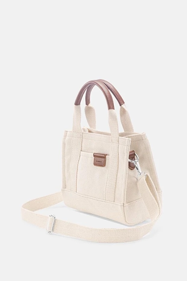 Soft Cream Canvas Tote Bag For Women