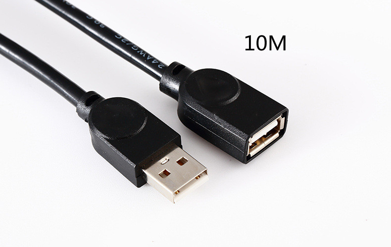 Black AF2.0usb Data Extension Cable With Copper Core