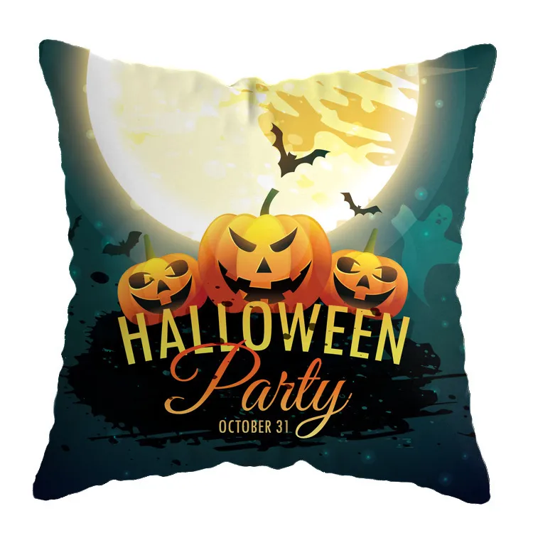 Linen Skull Halloween Pillow Cover – image 8