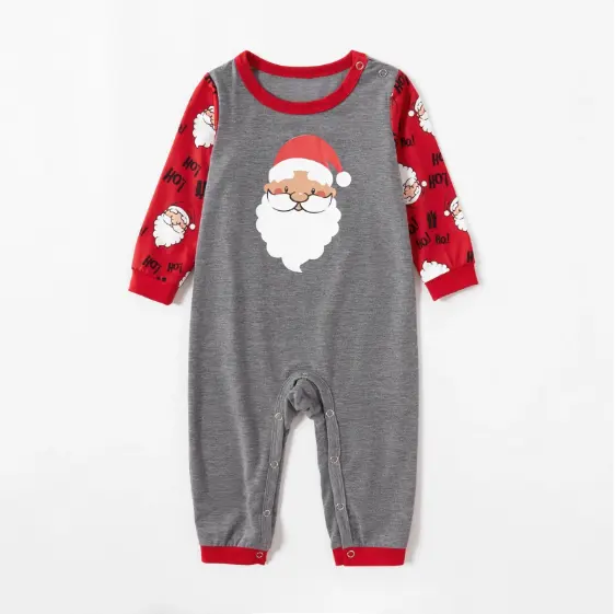 Christmas Printed Parent-child Long Sleeve Pajama Set
