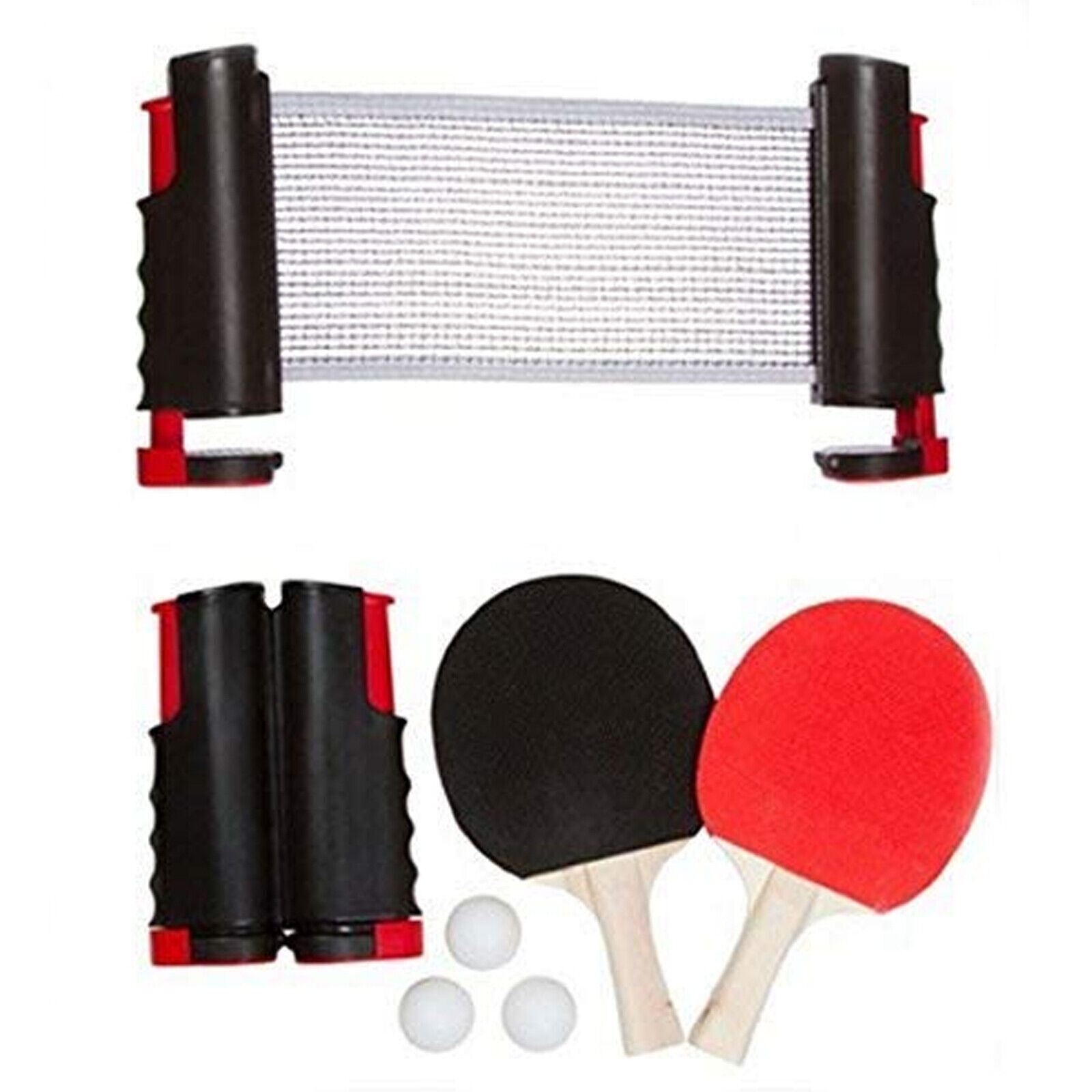 Table Tennis Kit Ball Retractable Net With 2 Paddles 3 Balls — image 9