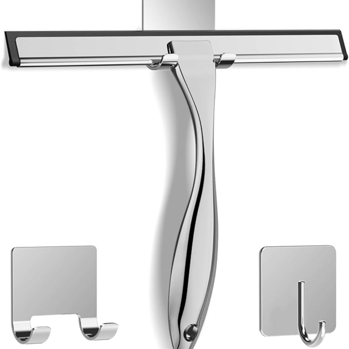 Raclette de douche tout usage en acier inoxydable pour porte en verre de douche avec