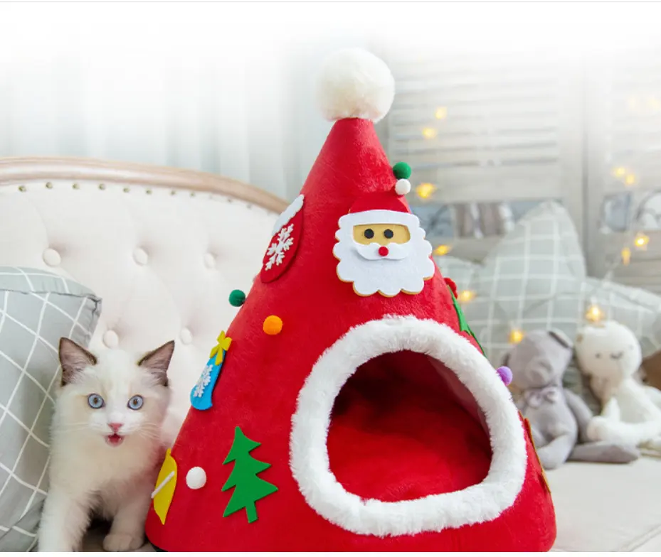 Autumn And Winter Warm Cat Nest Christmas