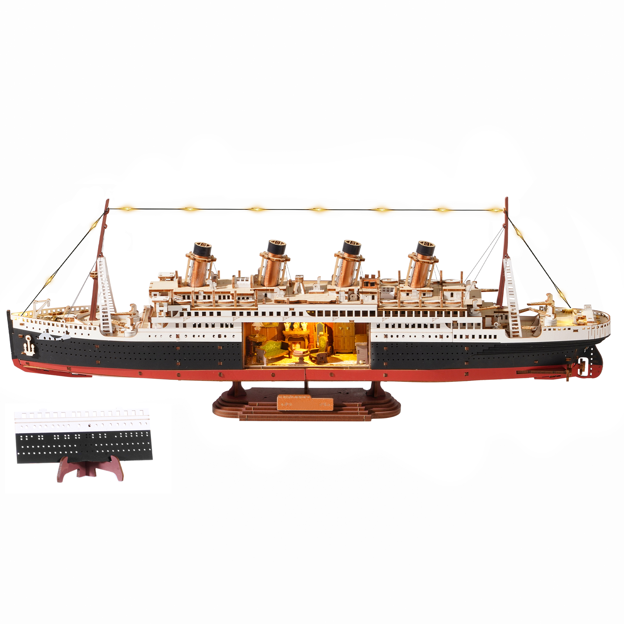 ROBOTIME 1912 Eternal Atlantic Voyager Ship Model view 3