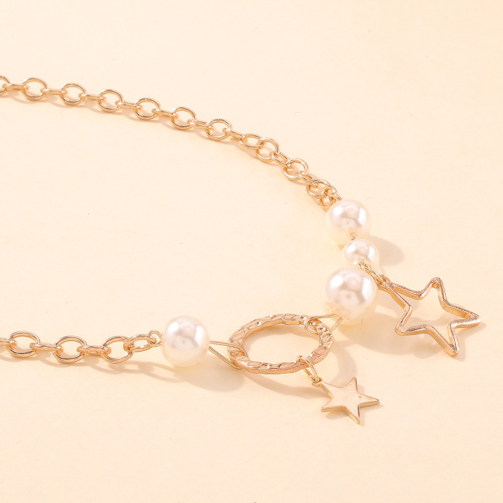 Necklace female alloy simple retro temperament clavicle chain