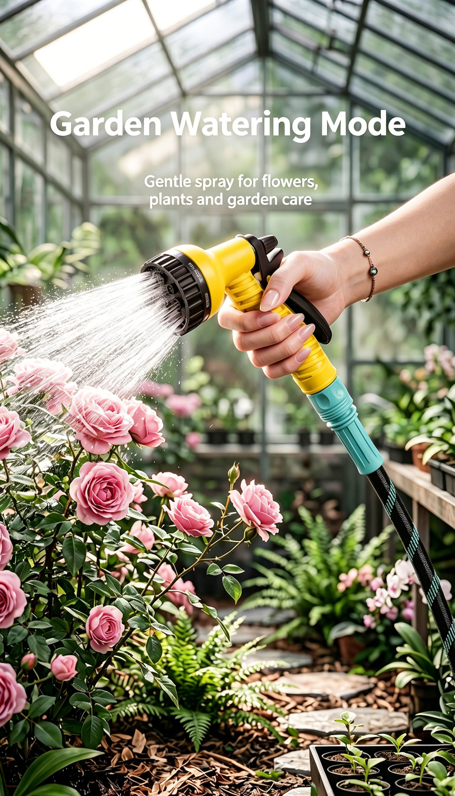 High Pressure Car Wash Nozzle, Household Soft Flush Water Hose Booster Tap, Powerful Spray Gun For Tap Water Floor Cleaning 10