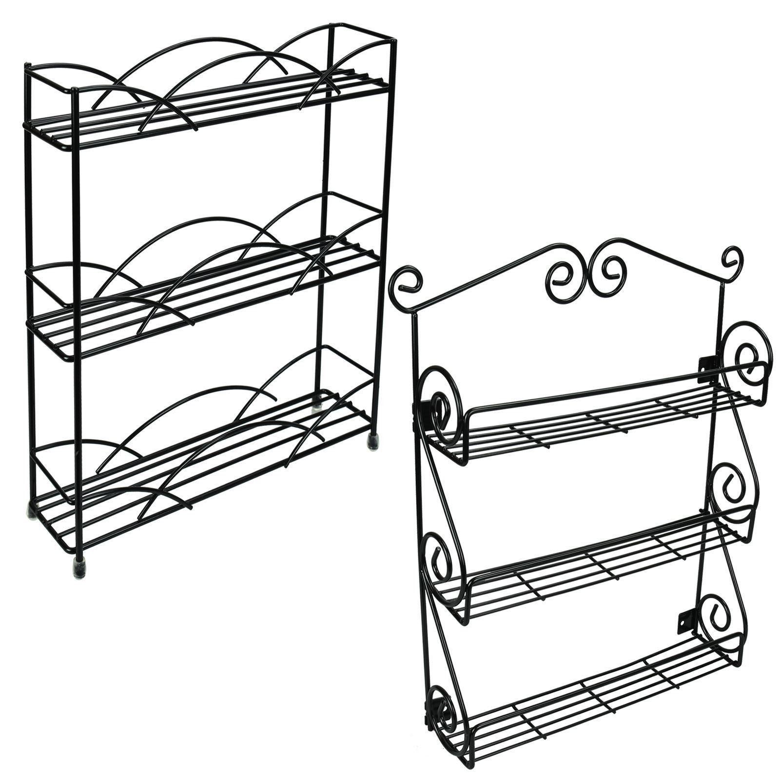 Title 2, Modern Minimalist Iron Kitchen Storage Rack Wal...