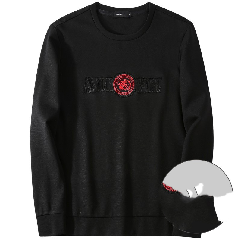 Winter Simple Round Neck Pullover Mink Velvet Embroidery